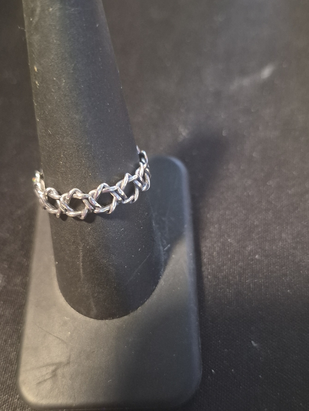 Sterling Silver Braided StarBand SZ 9 men’s Ring Unisex